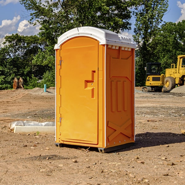 how often are the porta potties cleaned and serviced during a rental period in Roxbury